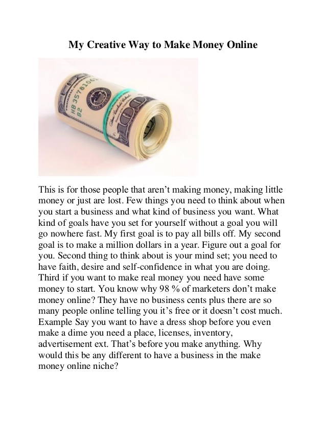 creative ways to make money